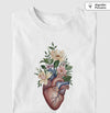 Camiseta Algodão Peruano - Coração Florescendo