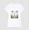 Camiseta Jardim de Paris| Coleção Verão Europeu | Branco | Cinza
