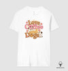 Camiseta Algodão Peruano - Love Coffee and Dogs
