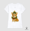 Camiseta Algodão Peruano - Corgi Festivo