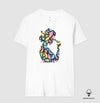 Camiseta Algodão Peruano Vitral Urbano | Coleção Arte e Inspiração | Branco | Preto | Azul