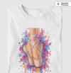 Camiseta Algodão Peruano - Bailarina Aquarela