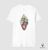 Camiseta Algodão Peruano - Coração Florescendo