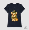 Camiseta Algodão Peruano - Corgi Festivo