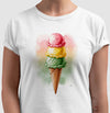 Camiseta Gelato dos Sonhos | Coleção Verão Europeu | Branco | Preto | Azul | Cinza | Rosa