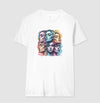 Camiseta Faces da Deusa | Coleção Arte e Inspiração | Branco | Preto | Azul | Cinza | Rosa