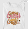 Camiseta Algodão Peruano - Love Coffee and Dogs