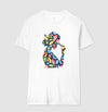 Camiseta Vitral Urbano | Coleção Arte e Inspiração | Branco | Preto | Azul | Cinza | Rosa
