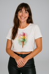Cropped Gelato dos Sonhos | Coleção Verão Europeu | Branco | Preto | Azul | Cinza | Rosa