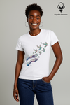 Camiseta Algodão Peruano Mãos Criadora | Coleção Arte e Inspiração | Branco | Preto | Azul