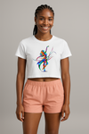 Cropped Ritmo em Cores | Coleção Arte e Inspiração | Branco | Preto | Azul | Cinza | Rosa