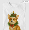 Camiseta Algodão Peruano - Corgi Festivo