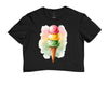Cropped Gelato dos Sonhos | Coleção Verão Europeu | Branco | Preto | Azul | Cinza | Rosa