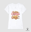 Camiseta Algodão Peruano - Love Coffee and Dogs