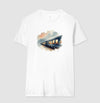 Camiseta Trem Europeu | Coleção Viagem dos Sonhos| Branco | Cinza