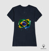 Camiseta Algodão Peruano - Brasil Aquarela