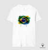 Camiseta Algodão Peruano - Brasil Aquarela