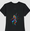 Camiseta Ritmo em Cores | Coleção Arte e Inspiração | Branco | Preto | Azul | Cinza | Rosa